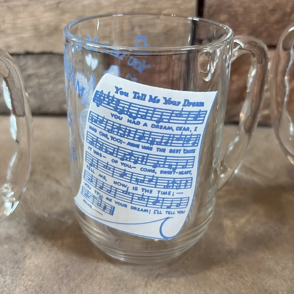 Vintage 1950s Hazel Atlas collectors glass mugs